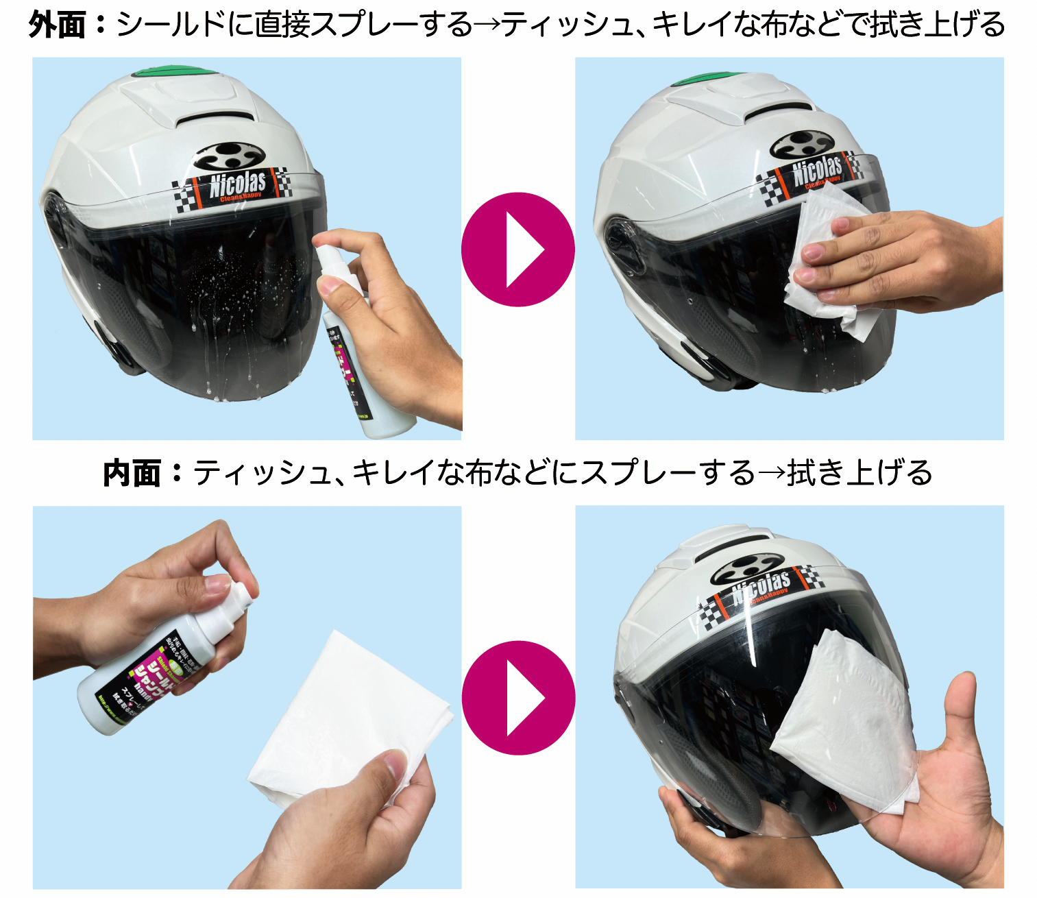 使い方：外面・内面